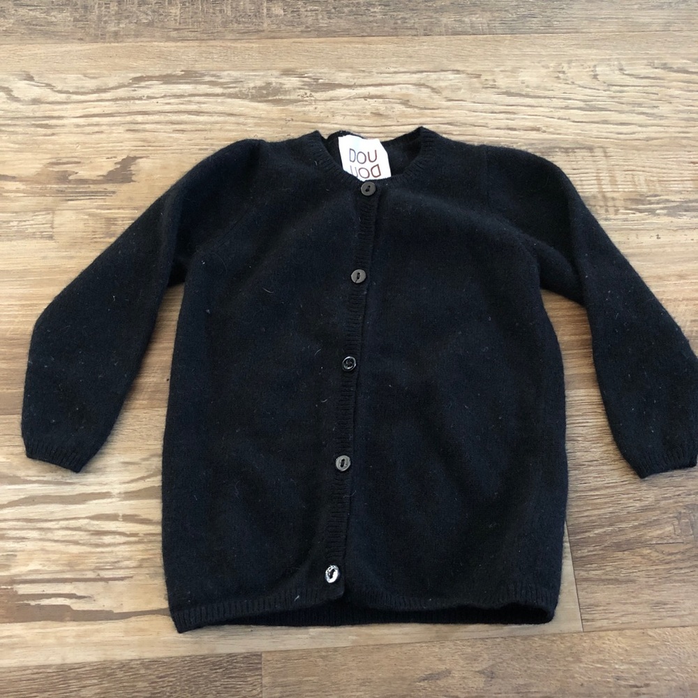 Douuod infant black Italian cashmere sweater 18 Mos